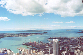 Hauraki Bay avec Devonport et Rangitoto 